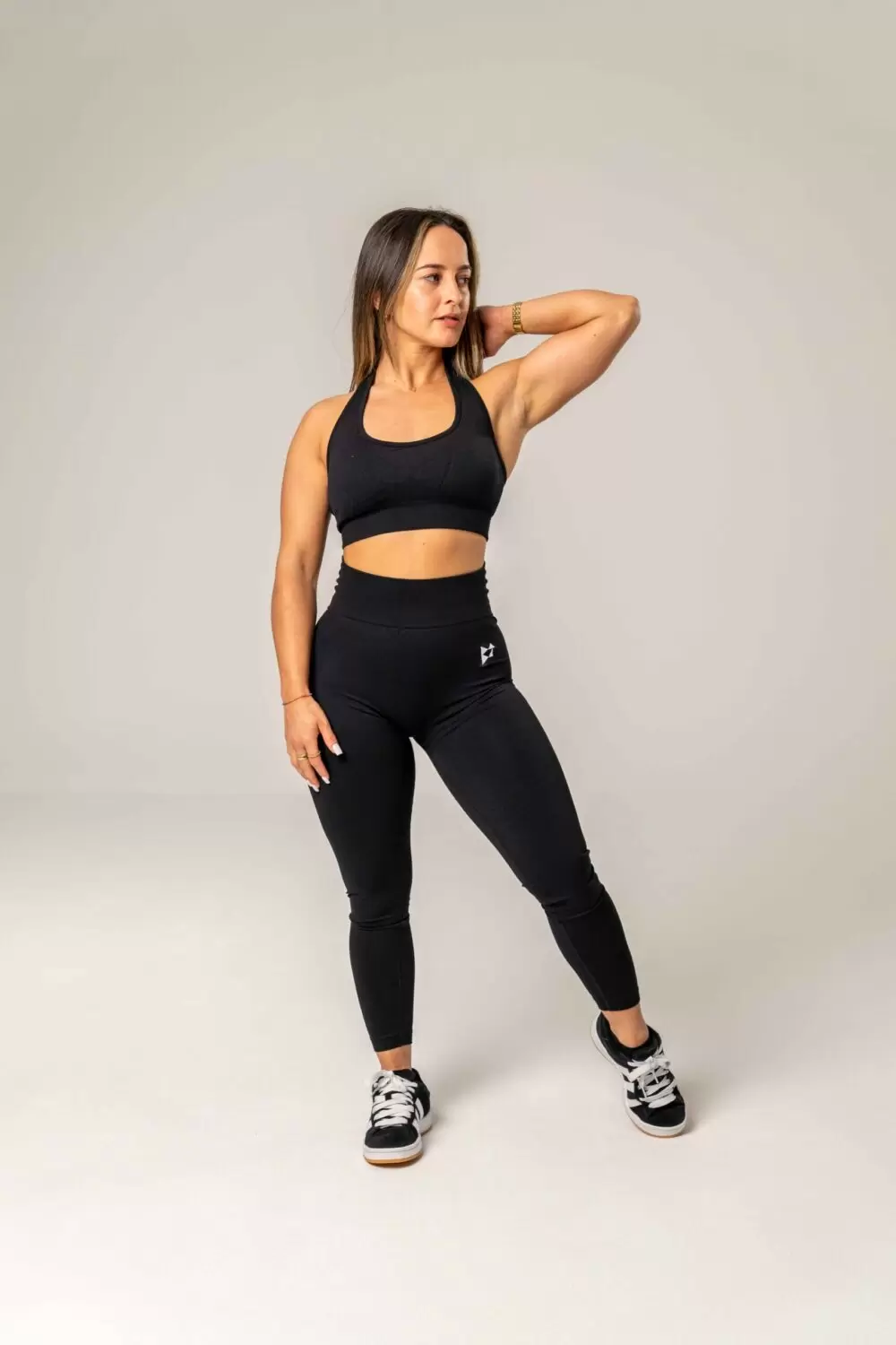 Seamless Yoga Bra and Leggings Black