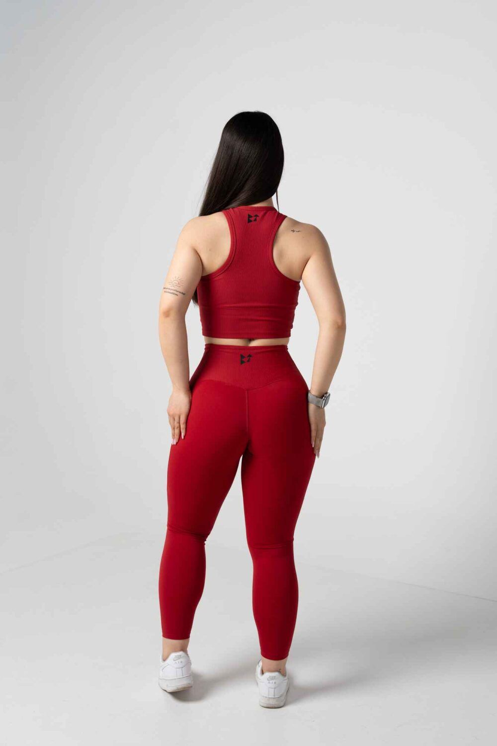 Aligned Red Cherry Leggings - Image 5