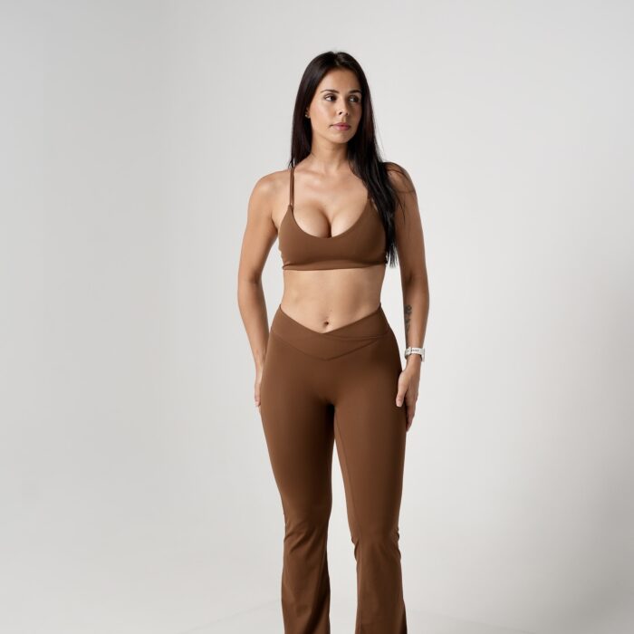 Avelyn Strap bra and Highwaist Flare chocolate