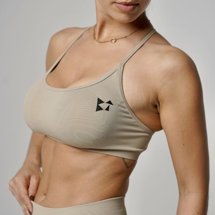 A Vivid Caramel Sports Bra
