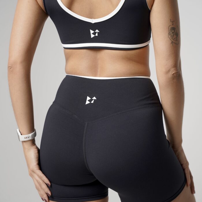 Avelyn Contrast sports Shorts Black