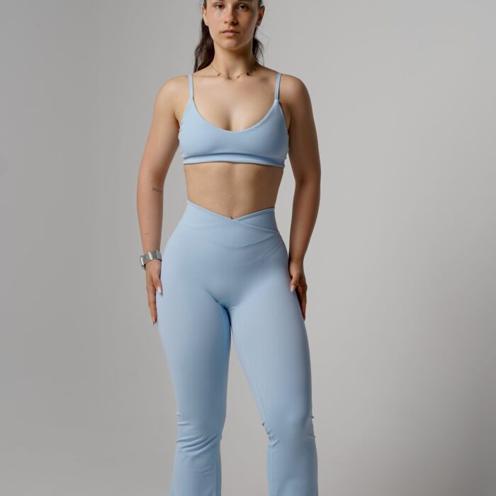 Avelyn Strap bra and Highwaist Flare Baby Blue